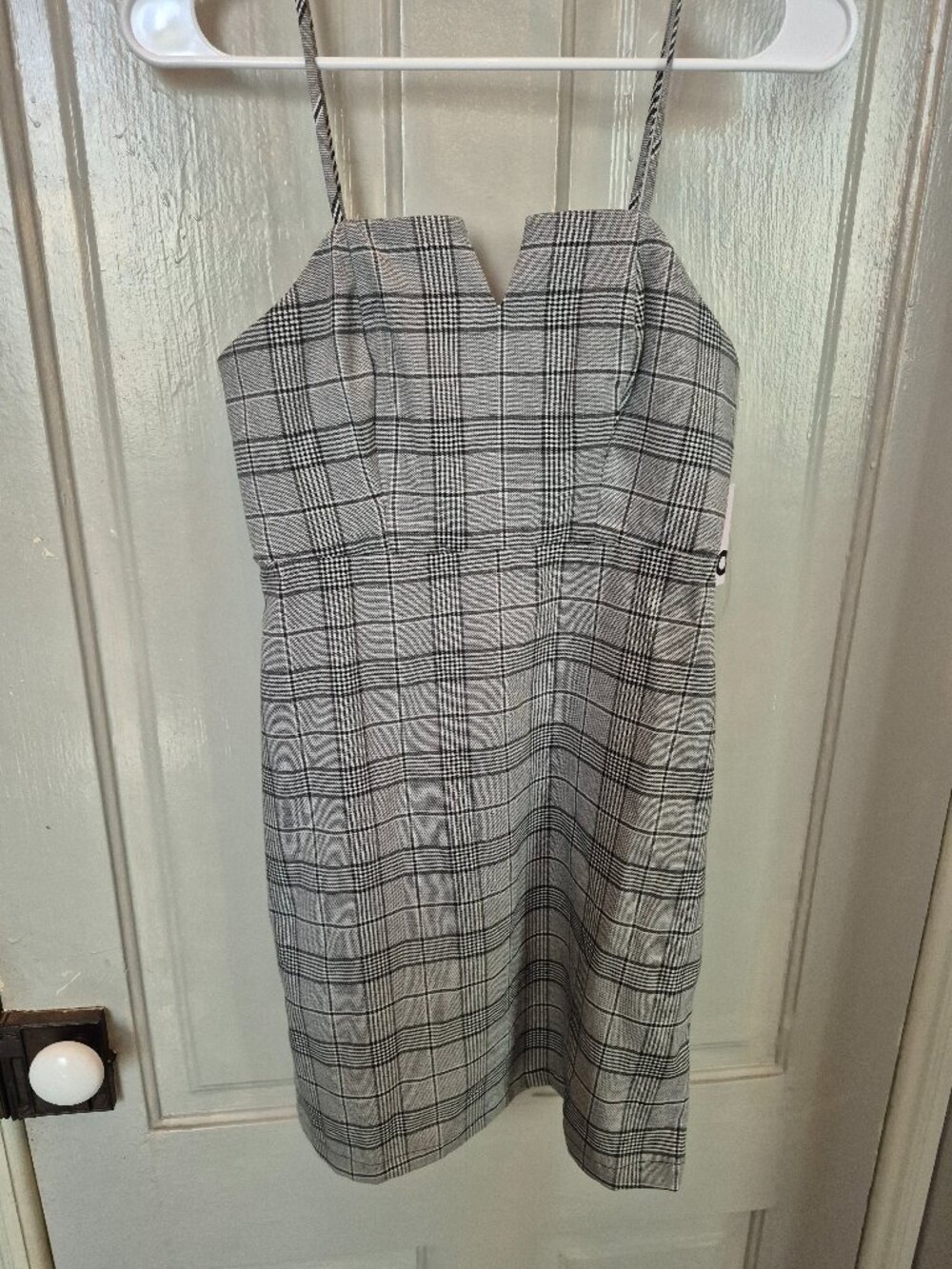 SO junior plaid print mini dress